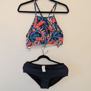 Tropical Print Bikini Set
